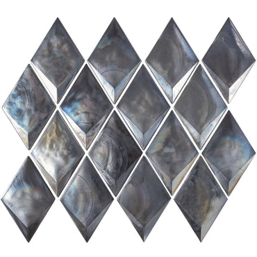 Prism Storm Beveled Diamond Cast Glass Mosaic Tile