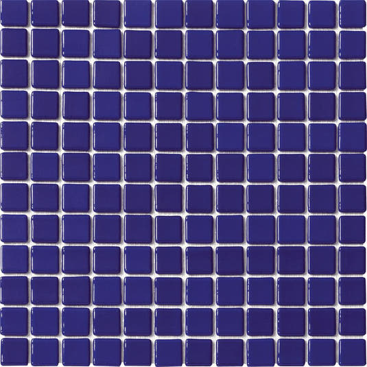 Solid Dark Blue Glass Mosaic Tile | Tile Club