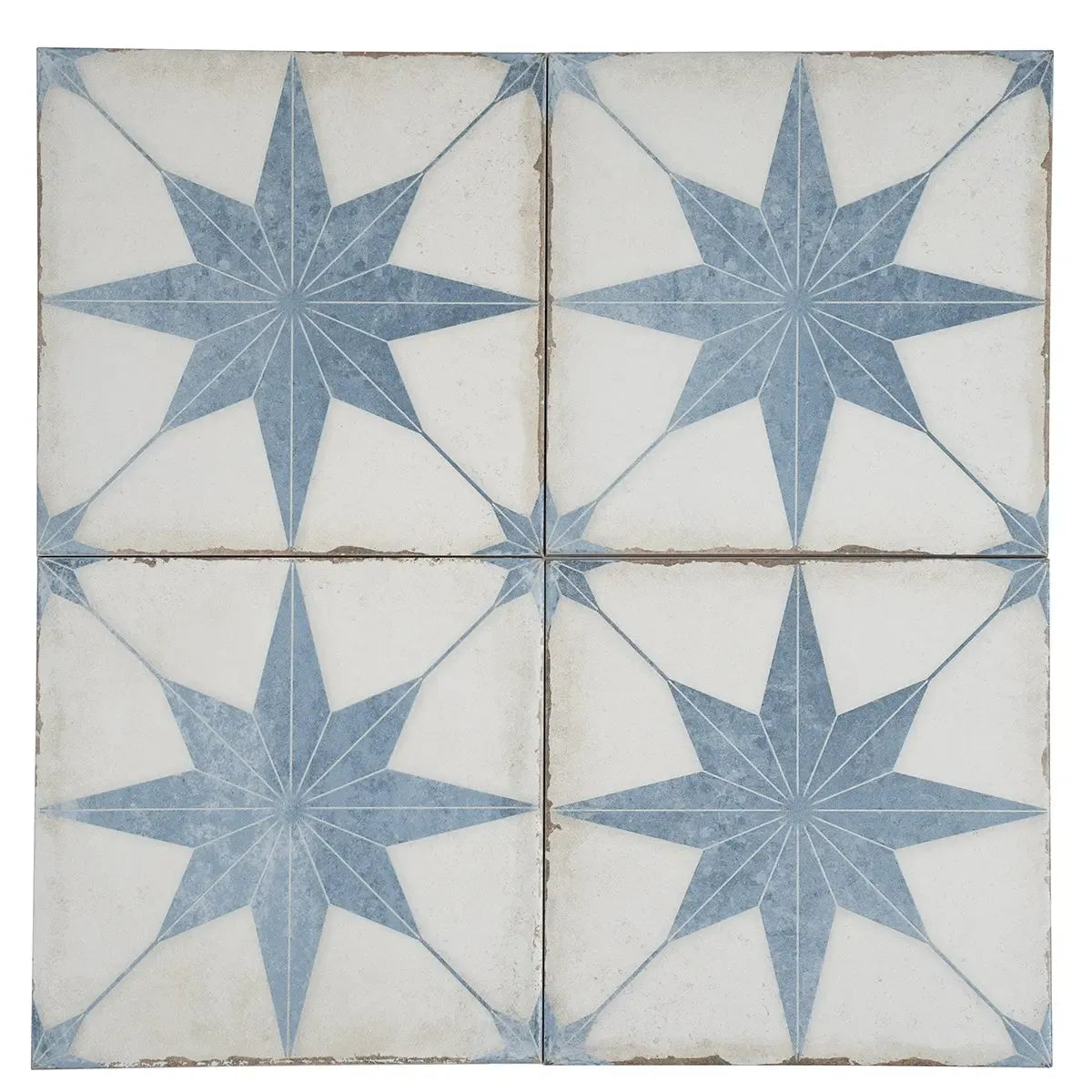 Ursa Blue Star Porcelain Tile | Ready to Ship | Size: 7.87" x 7.87" | Matte | Tile Club
