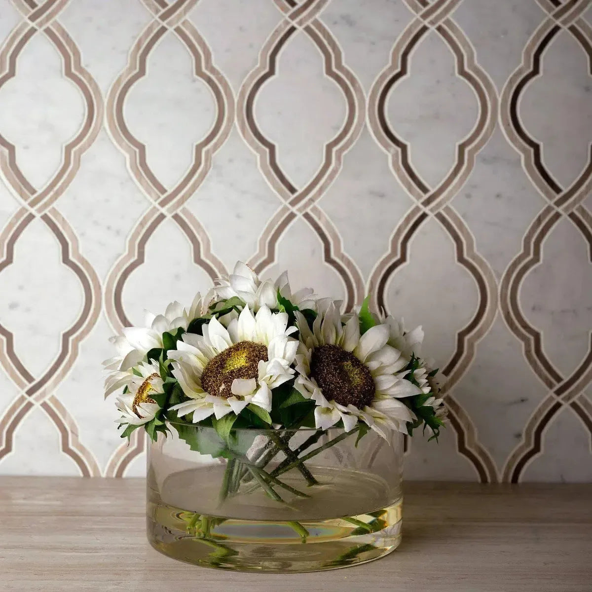 Sample Carrara Arabesque Tile With Wo...