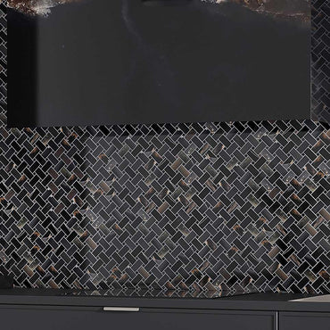 Emporio Black Onyx Porcelain Mosaic Tile