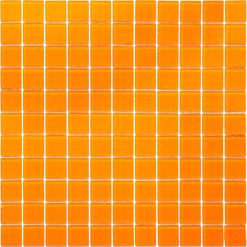Glacier Orange 1X1 Frosted Glass Tile