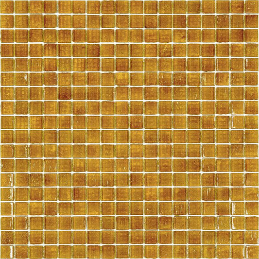 Golden Brown Squares Glass Tile