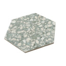 Agave Green Terrazzo Hex Porcelain Tile | Tile Club