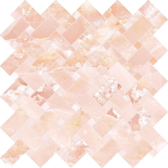 Emporio Pink Onyx Mosaic Porcelain Tile