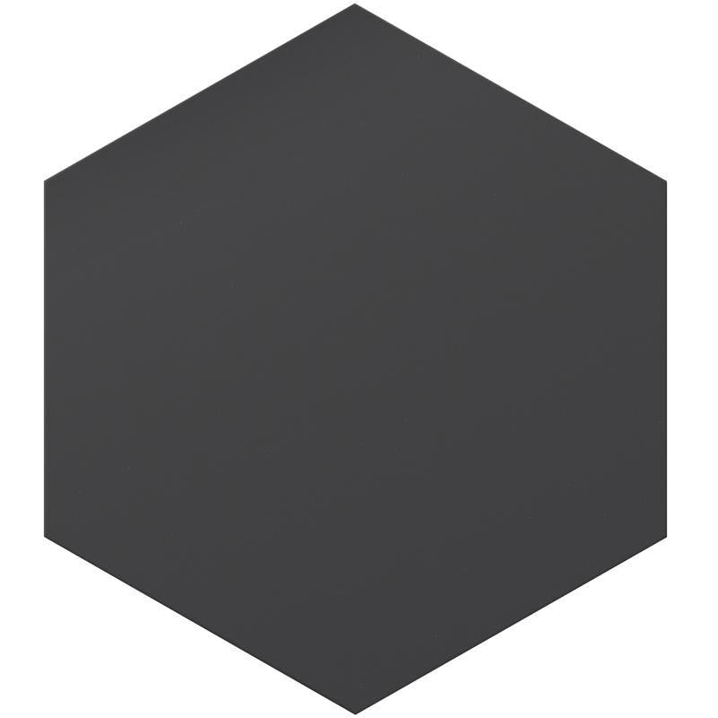 Magic Black Porcelain Hexagon Tile Sample Swatch Free Shipping on