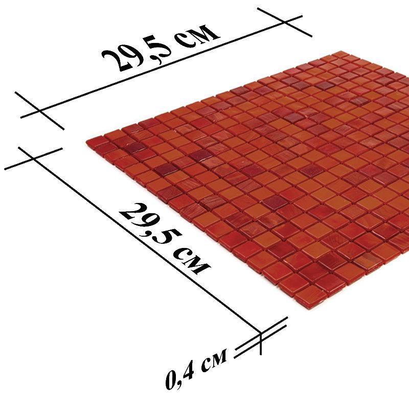 Mixed Red Squares Glass Pool Tile