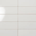 Polished White Ceramic Subway Wall Tile 4x12