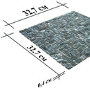 Shimmery Mountain Rock Mixed Squares Glass Pool Tile | Tile Club