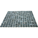 Shimmery Mountain Rock Mixed Squares Glass Pool Tile | Tile Club