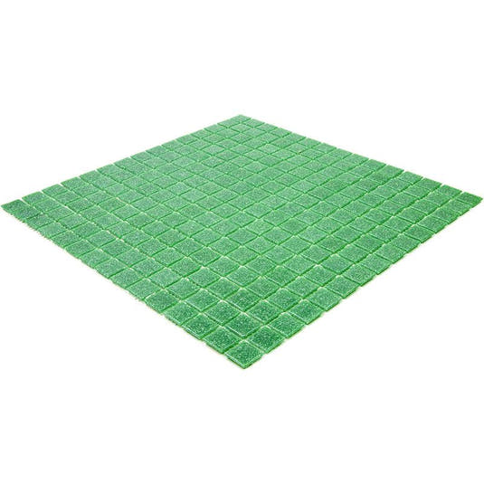 Speckled Emerald Green Squares Glass Pool Tile | Tile Club