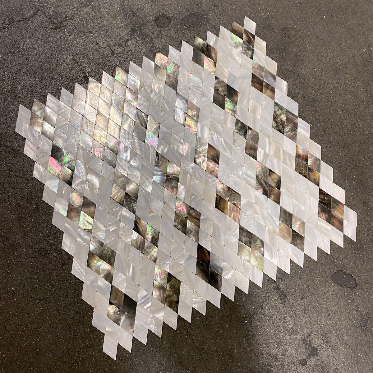 Mother of Pearl Diamonds Mosaic Tile