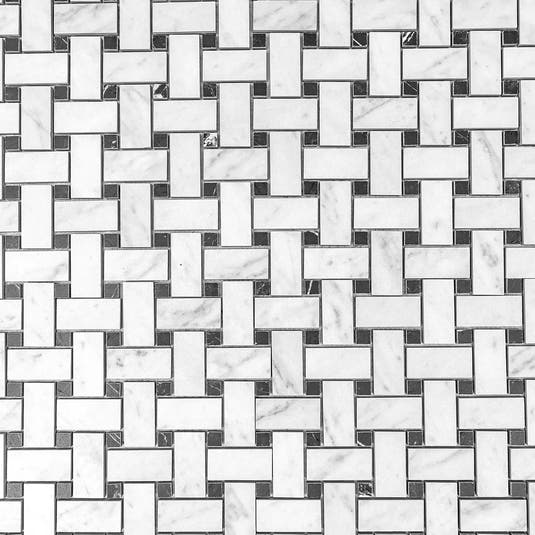 Boldara Bianco Basket Weave Porcelain Mosaic Tile