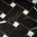 Boldara Nero Basket Weave Porcelain Mosaic Tile