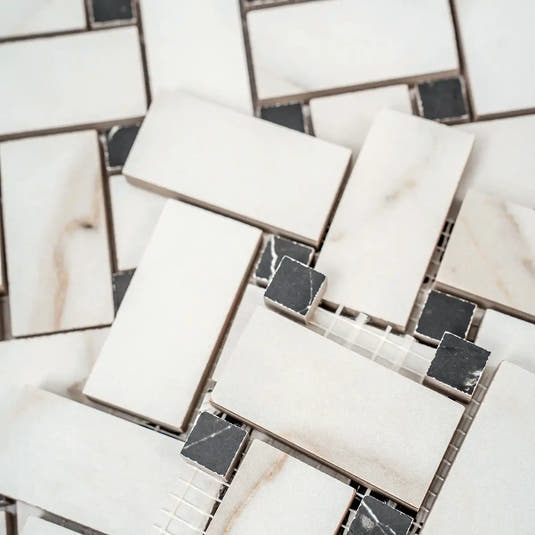 Boldara Oro Basket Weave Porcelain Mosaic Tile