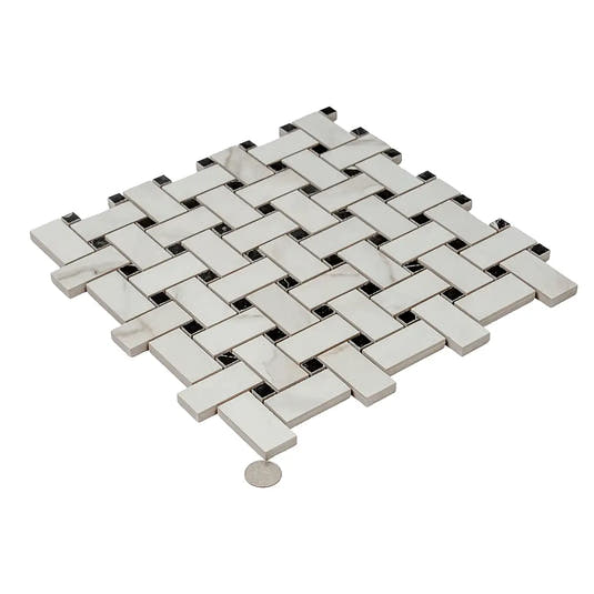 Boldara Oro Basket Weave Porcelain Mosaic Tile