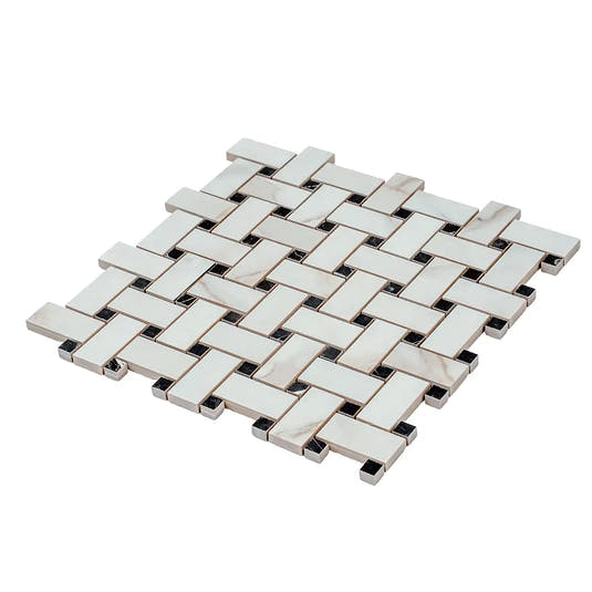Boldara Oro Basket Weave Porcelain Mosaic Tile