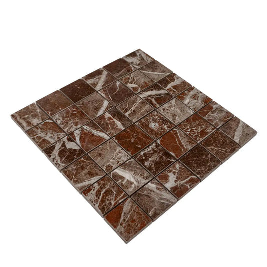 Boldara Rosso 2x2 Porcelain Mosaic Tile
