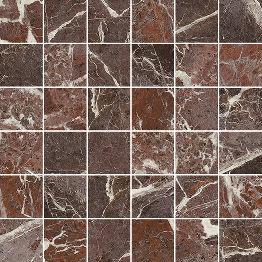 Boldara Rosso 2x2 Porcelain Mosaic Tile