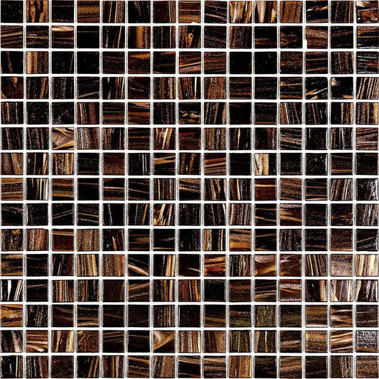 Woodgrain Mixed Squares Glass Tile