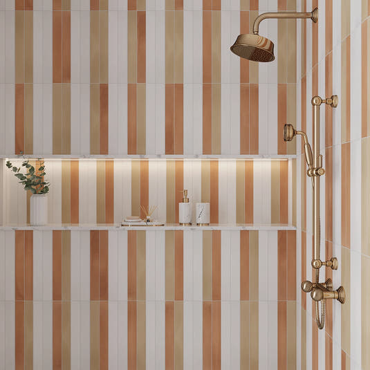 Alata White Porcelain Subway Tile 2x16 | Tile Club