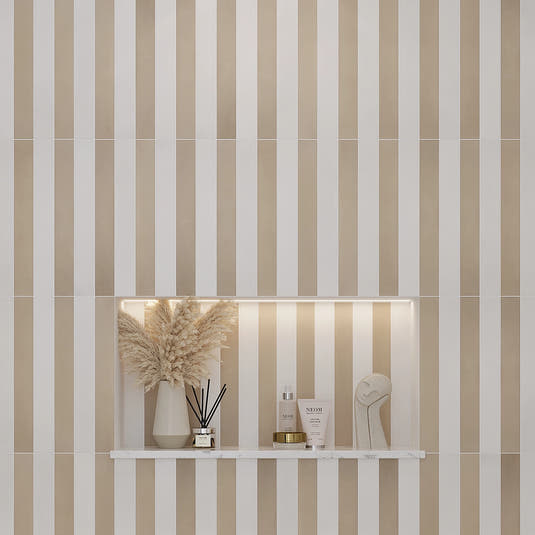Alata White Porcelain Subway Tile 2x16 | Tile Club