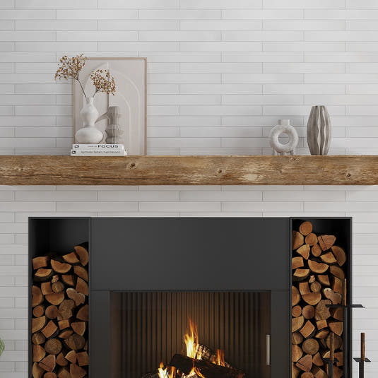 Alata White Porcelain Subway Tile 2x16 | Tile Club