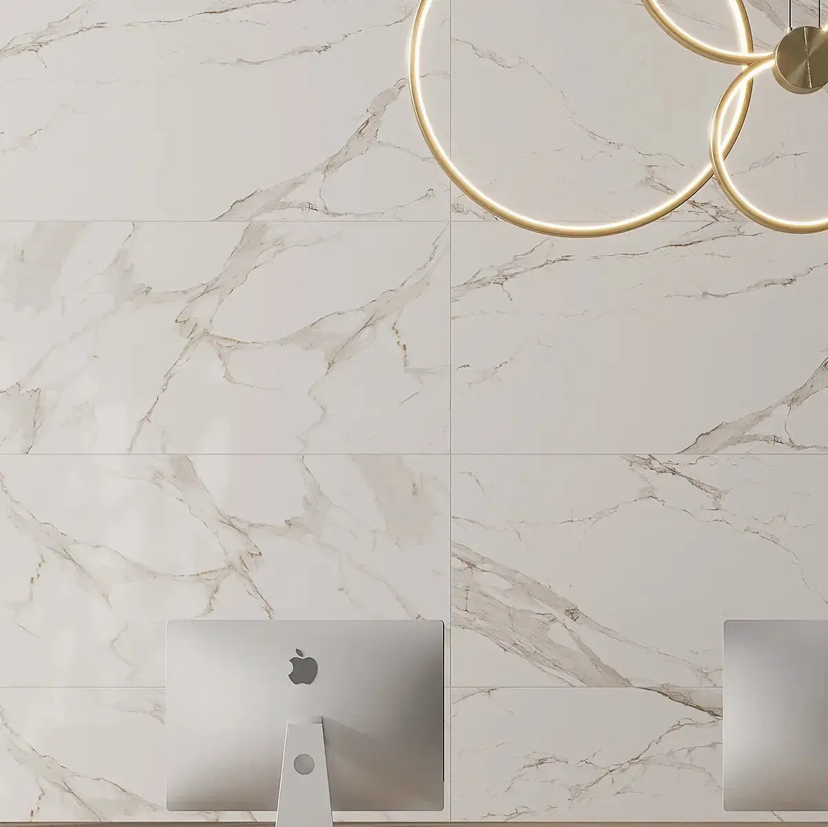 【美品】asobi FACTORY Graceful NEO Azra Statuario Coffee 24x48 Large Format Porcelain Tile