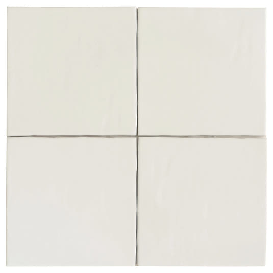Camila White Square 5.9x5.9 Porcelain Tile | Tile Club