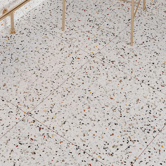 Desert Sand Terrazzo Square Porcelain Tile | Tile Club