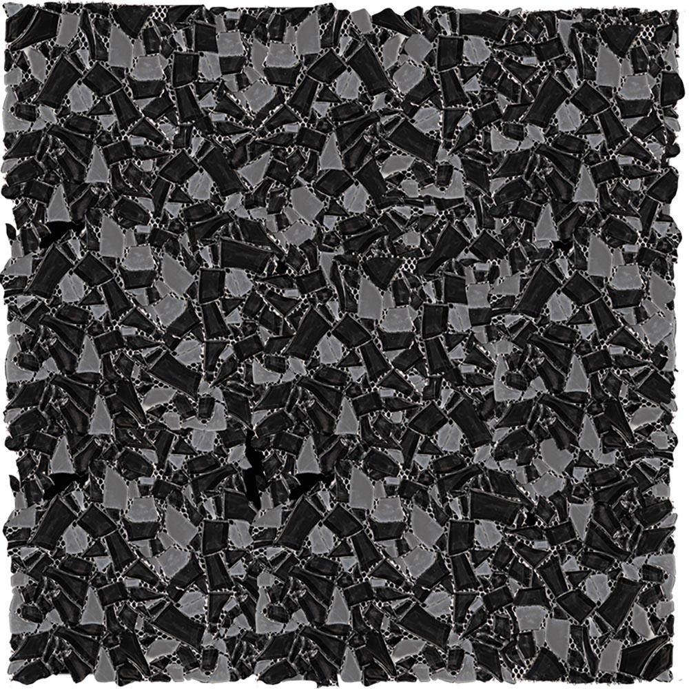 Diamond Black Glass Pebble Mosaic Tile | Tile Club |