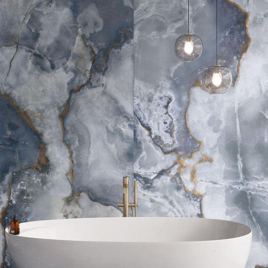 Emporio Blue Onyx Large Format Porcelain Tile