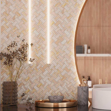Emporio Pink Onyx Porcelain Mosaic Tile