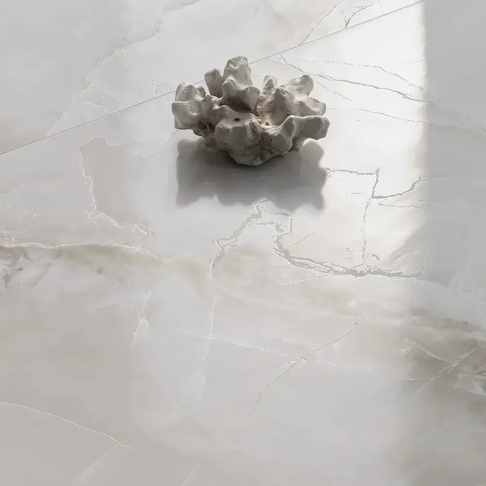 Emporio Cream Crystal-Look Porcelain Tile Crosscut 24x48 | Tile Club