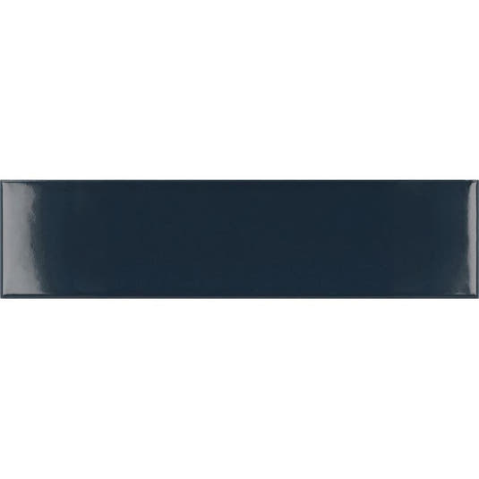 Groove Navy Gloss Ceramic Subway Tile | Tile Club