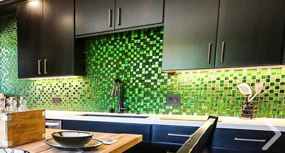 Emerald Mosaic Tile Backsplash
