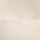 Japandi White Parquet Wood-Look Tile Flooring