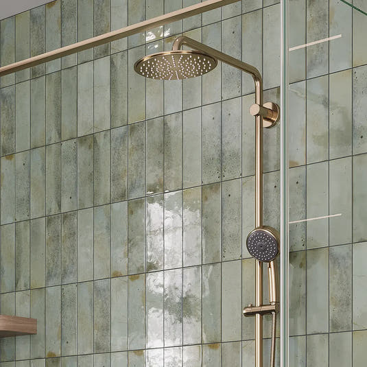 Luna Celadon 2.5x8 Ceramic Subway Tile | Tile Club