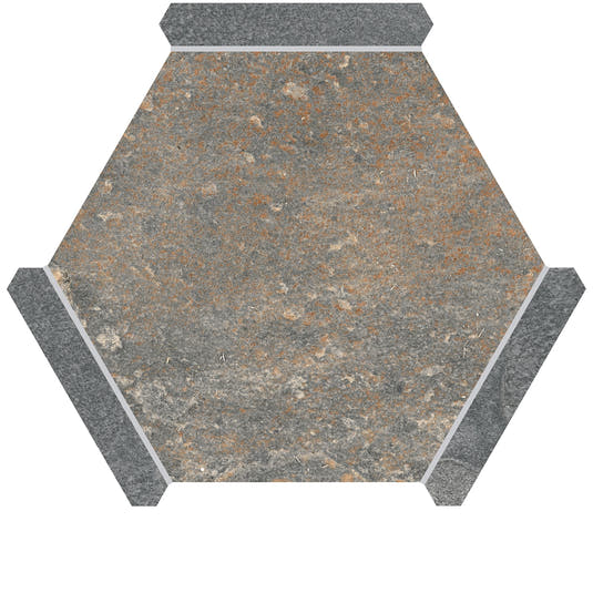 Montura Bronze Slate Porcelain Hexagon Tile | Tile Club