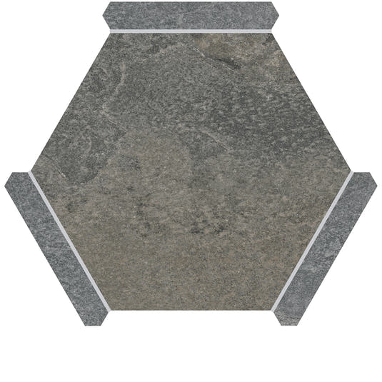 Montura Bronze Slate Porcelain Hexagon Tile | Tile Club