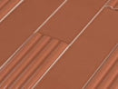 Groove Terracotta Gloss Ceramic Subway Tile
