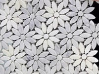 Carrara & Eastern White Bouquette Marble Mosaic Tile