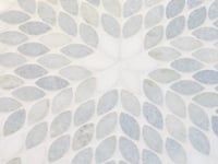 Santorini Blue & White Petals Marble Mosaic Tile Marble Mosaic Tile