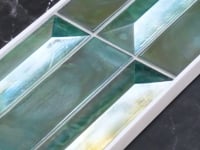 Prism Jade Beveled Brick Cast Glass Mosaic Tile