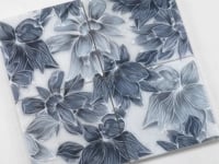 Bluma Floral Blue Etched Marble Mosaic