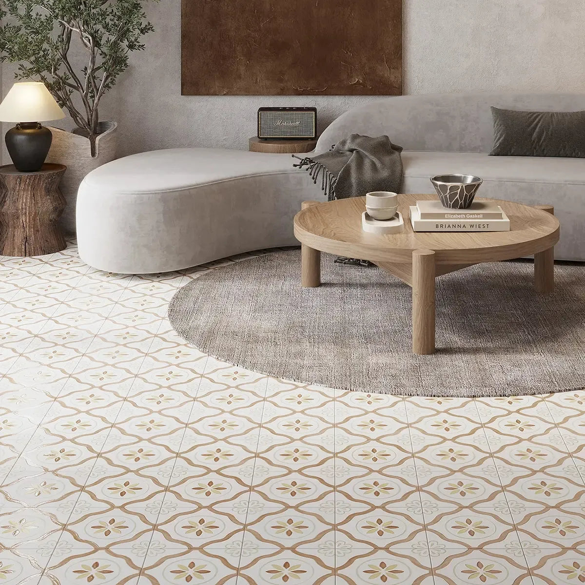San Clemente Terracotta Petals 8.78 x 8.78 Porcelain Tile
