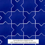 Santa Barbara Royal Blue Star Ceramic Tile | Star and Cross Pattern Tile