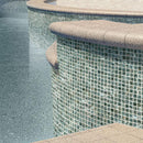 Shimmery Mountain Rock Mixed Squares Glass Pool Tile | Tile Club