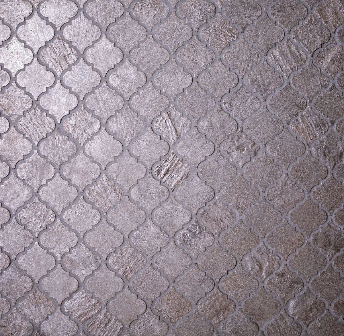 12" x 12" Silver Arabesque Mosaic Tile | Tile Club