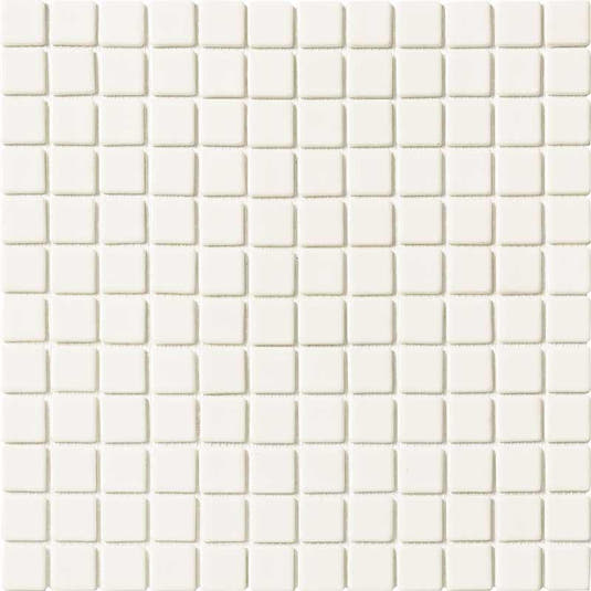 Solid White Non-Slip Glass Mosaic Tile | Tile Club